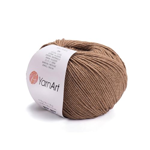 YarnArt Genius Soft Cotton Acrylic Blend Yarn - Amigurumi, Crochet and Knitting –%55 Cotton-45% Acrylic, Craft Yarn for Kids and Adults Garments, Baby Items and Accessories, 174 yds / 50 g - color: 40