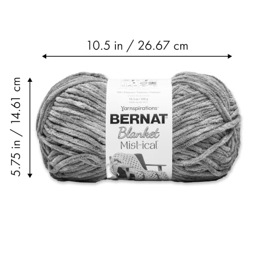 Bernat Blanket Mist-ical Crochet Soft Chenille Yarn, Phlox, 2-Pack | #6 Super Bulky Yarn, 100% Polyester, Soft Crochet Yarn for Blankets, Sweaters & Amigurumi, 220yds, 300g/10.5oz per skein - color: Phlox