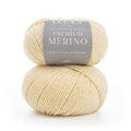 Premium Merino Yarn 4Ply Wool, Set of 2 Superwash Baby Merino - 100% Pure Extra Fine Merino Knitting Crochet Wools 50G Ball - color: Buttercream (09), size: 2 Units