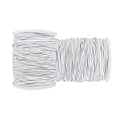 LUSTEMBER Stretchy String for Bracelets, 2 Rolls 1 mm Sturdy Elastic String Elastic Cord for Jewelry Making, Necklaces, Beading (White) - size: 2 White