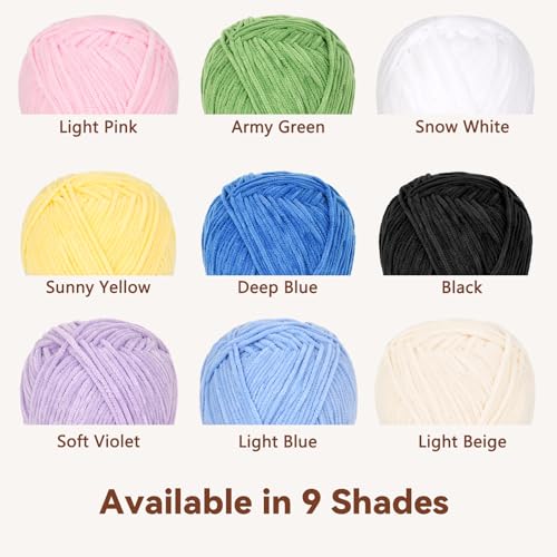Skinny Chenille Yarn for Crocheting - 6 Pack of 50g/158yd (948yd Total) - Soft Matte Thin Chenille CYC #2 - Fine Weight Baby Yarn for Plush Toys, Baby Blankets & Small Crafts(Soft Pink) - color: Soft Pink