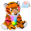 11" Stuffed Animal Plush Reversible Glitter Sequins Children | Day Holiday Christmas Birthday Gifts Girls And Boys Toddlers White Beautiful Decorative Festive - color: Tiger