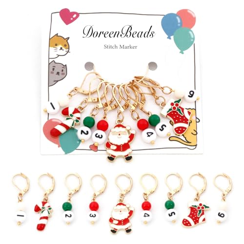 DoreenBeads Stitch Markers for Crocheting and Knitting | Alloy Enamel Crochet Marker Crochet Gifts for Knitting Weaving Sewing Accessories Quilting Jewelry Making - color: Small Pearls