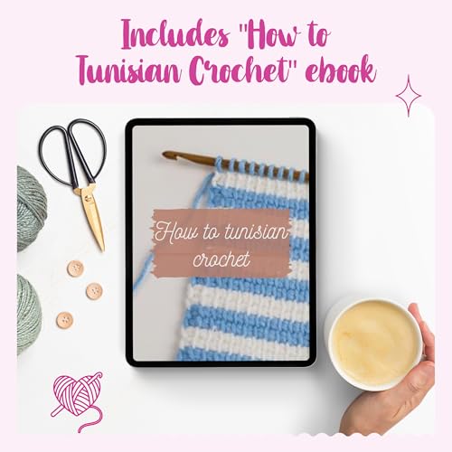 KnitPal 14-inch (35cm) Double Ended Tunisian Afghan Crochet Hooks Set | 6 US Sizes: K/6.5mm, 7mm, L/8mm, M/9mm, N/10mm, O/12mm - Double Ended Tunisian Crocheting Hooks - size: 6 sizes, US K-O (6.5-12mm),14"