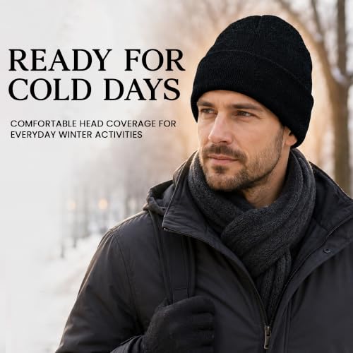 Yacht & Smith Wholesale Beanie and Glove Winter Bulk Kit, Kids Adults Bulk Sets, Homeless Donation Shelters - color: 120 Packs Adult Black Hat