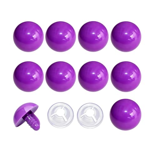 Thalinfayi 24mm Large Safety Eyes Craft Eyes for Amigurumi Crocheting | 60pcs Plastic Safety Eyes and Washers for DIY Crafts Amigurumi Stuffed Animals Handmade Projects. Tool-Free Installation - color: Purple
