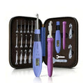 BZVV Light Up Crochet Hook Set Everything Crochet Counter 18 Different Size | Digital stitch counting, lighted ergonomic dual handles, reinforced connection and complete everything crochet tools. - color: blue-18 Sizes