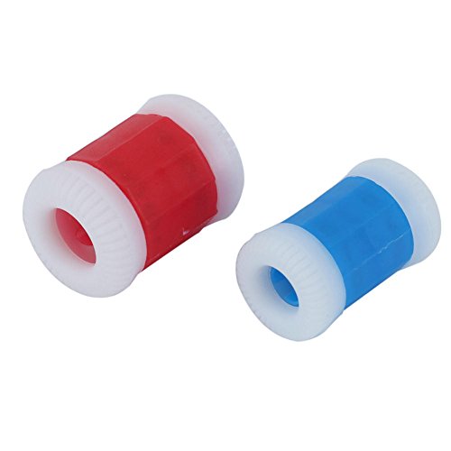 AKOAK 10 Picee Per Pack Plastic Knit Counter Knitting Crochet Stitch Marker Row Counter - 5 Large Size and 5 Small Size - Blue and Red
