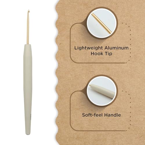 Knitter’s Pride Pearl Single-Ended Aluminum Crochet Hook - 2.00mm - size: 2.00 mm