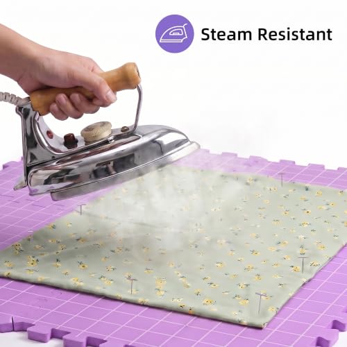 Blocking Mats for Knitting & Crochet Projects, for Knitting & Crochet Projects, Foam Board Design, Includes 50 T-Pins for Yarn Craft Blocking, (12” x 12” 4 Pack)