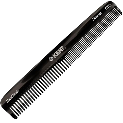 Kent 6T G Fine Tooth and Wide Tooth Hair Comb, Handmade Styling Comb for Hair Care, Barber Combs, Beard Combs For Men, Styling Grooming for Men, Women and Kids - color: Graphite, size: 3 Pack