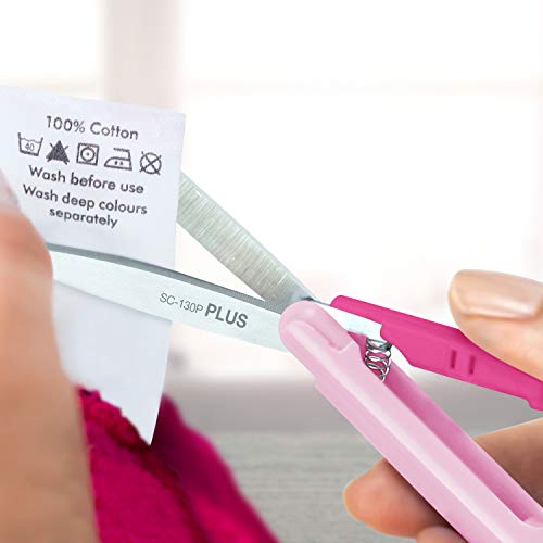 Plus Pen Style Non-Stick Compact TSA Twiggy Scissors with Cover, Pink - color: Rose, size: 1-Pack