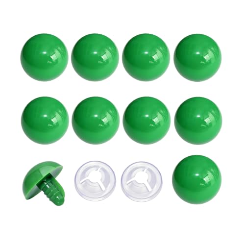 Thalinfayi 24mm Large Safety Eyes Craft Eyes for Amigurumi Crocheting | 60pcs Plastic Safety Eyes and Washers for DIY Crafts Amigurumi Stuffed Animals Handmade Projects. Tool-Free Installation - color: Green
