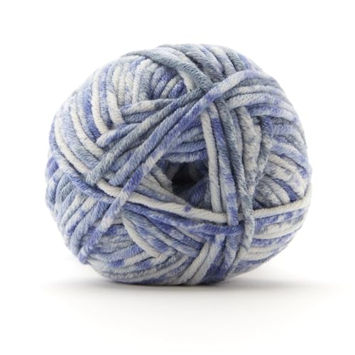 Loops & Threads Dive in Bulky Twist Multi Yarn – Bulky Weight Yarn for Knitting, Crochet, Weaving, Arts & Crafts, 15 Pack - color: Dive In