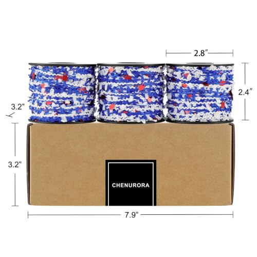 Artisanal Yarn Collection Multifiber Fancy Yarn for Knitting Crocheting Crafts DIY, Set of 3 Rolls(141 Overture of Tricolor) - color: 141 Overture of Tricolor