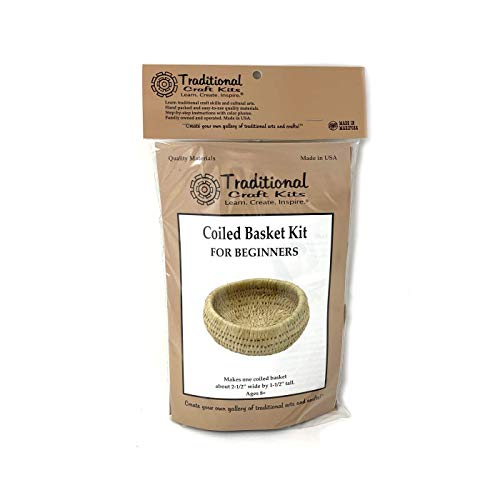 Traditional Craft Kits - Beginner Basket Kit - Set of Four: Coil, Plaited, Twined, Wicker