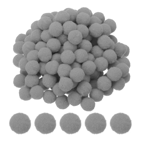 PATIKIL 0.6inch Pom Poms for Crafts, 500pcs Small Pompoms for Crafts Mini Puff Balls Bulk High Elasticity Fuzzy Balls for Hats Christmas Art DIY, Gray - color: Gray, size: 0.6inch