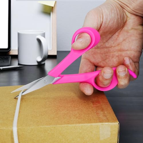 6" Precision Embroidery Scissors, Pointed Sewing Craft Scissors with Cap | 2 Pack, Stainless Steel Sharp Blades, Mini Sewing Scissors for Embroidery, Quilting, Knitting & DIY Craft Projects