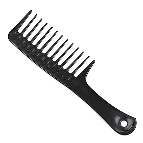 4 Pcs Wide Tooth Combs for Disentangling and Styling Long, Curly Hair (Black) - style: Wide tooth comb