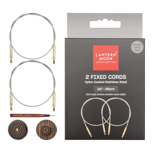 Lantern Moon Nylon Coated Stainless Steel Fixed Cords | 14"/35cm (to Make 24"/60cm IC Needle) - size: 14" cable to make 24" IC needle