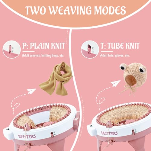 SENTRO Knitting Machine 48 Needles with Row Counter, Crochet Knitting Loom Machine for Beginners - size: 48 Needles