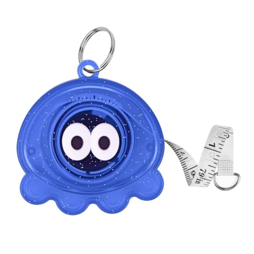Blue Pearlescent Octopus Retractable Tape Measure, 2M/79Inch | Dual-Sided Scale, Soft, Flexible, For Body Measuring, Sewing Crafts, DIY Accessory - color: B5-Blue Pearlescent Octopus