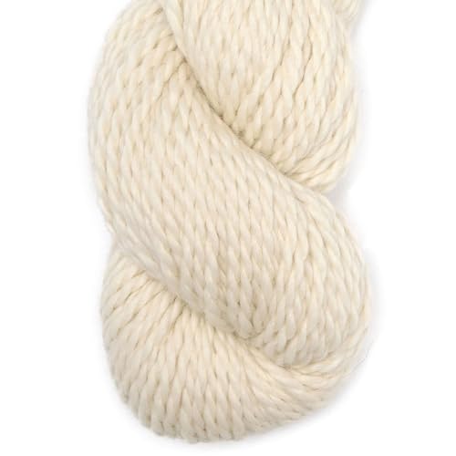 100% Baby Alpaca Yarn Wool Bare Yarn Wool Undyed Hank Bulky Weight - Heavenly Soft and Perfect for Knitting and Crocheting (Ivory, Bulky Hank Undyed) - color: Ivory, size: Bulky - 100g Undyed Hank