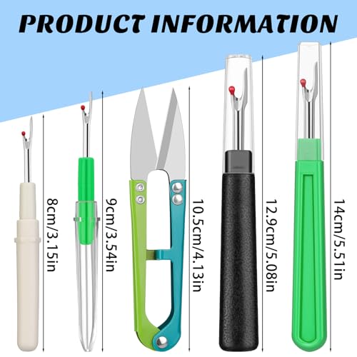 Seam Ripper, 2 Big and 2 Small Seam Rippers for Sewing, Stitch Remover Tool | Thread Cutter for Sewing, Stitch Ripper for Sewing, Seam Ripper and Stitch Remover with Thread Snips for DIY Craft - size: Basic Edition