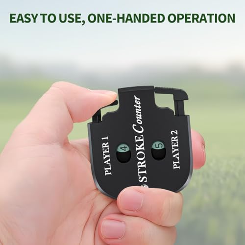 Mini Golf Stroke Counter Clicker,Dual Dial Scorekeeper Tool for 2 Players with Keychain, 2-Digit Manual Reset, Portable Golf Score Tracker for Game Scorekeeper,Golf Tournaments - size: 2PCS