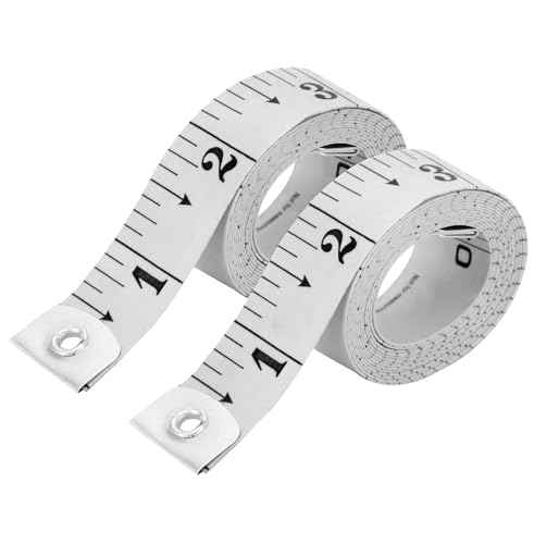 Soft Measuring Tape 2 Pack – 60 Inch / 150 cm Dual-Sided Body Tape Measure for Sewing, Tailoring, Weight Loss & Body Measurement – Flexible Inch & cm (White) - color: White / 2 Pack