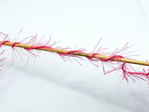 Eyelash Fun Fur Yarn for Crochet, Knitting & Crafts, Candy Pink | 100% Polyester, 100 g (3.53 oz), 175 yd (160 m), Ideal for Amigurumi, Graduation Leis, Bags, Rugs, Scarves & Plush Toys - color: Candy Pink, size: 1 Pack