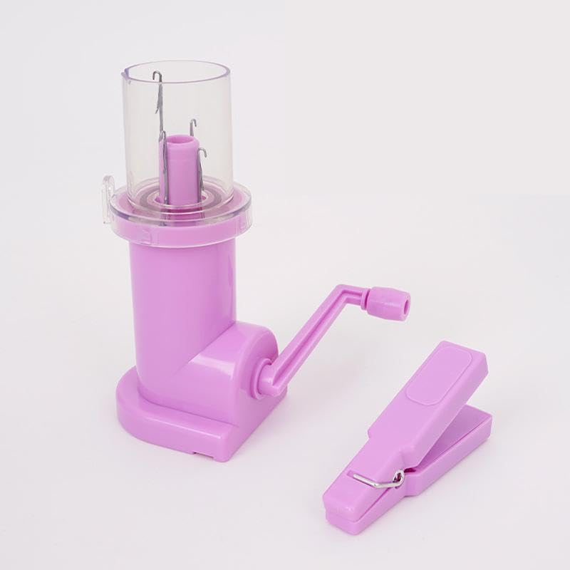 Knitting Machine Easy Knitting Tool, Manual Machine Mill Set, DIY Household Hand Spool Knitter Small Hand Operated Knitting Machine - color: Purple