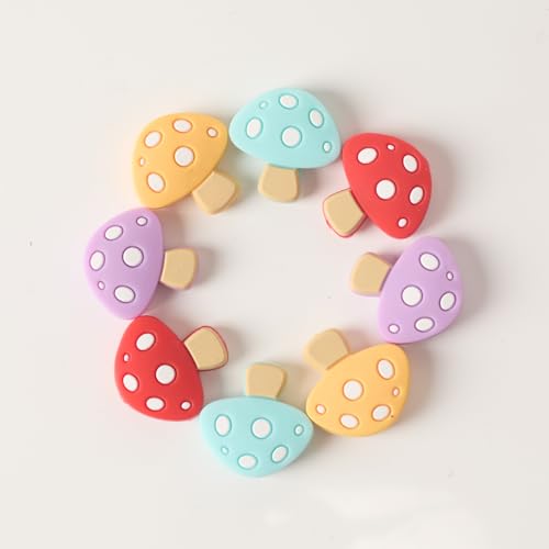 8 Pcs Silicone Knitting Needle Stoppers Mushroom Point Protectors Knitting Accessories for Beginners Knitting Craft DIY