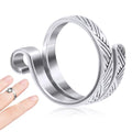 ANCIRS Knitting Crochet Loop Ring for Fingers, Adjustable Crochet Tension Ring, Metal Open Yarn Guide Finger Holders, Knitting Thimbles for Crochet- Silver - color: 1 Silver