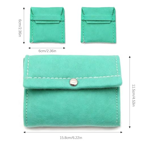 Felt Craft Tool Bag - 2 Pack Portable Knitting Needle Case with Multi-Pockets, Soft Felt Organizer for Crafters, Art Lovers, and DIY Enthusiasts