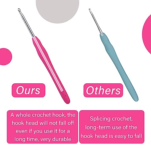 QMNNMA 3.75 mm Crochet Hook, Ergonomic Crochet Hooks for Arthritic Hands | Crochet Needles for Yarn, Extra Long Knitting Needles for Beginners and Crocheting Yarn, Good for Making Blankets - size: 3.75 mm