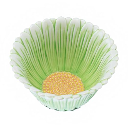 WAIT FLY Green Daisy Ceramic Rice/Salad/Soup/Dessert/Cream Soup Bowls - color: Daisy