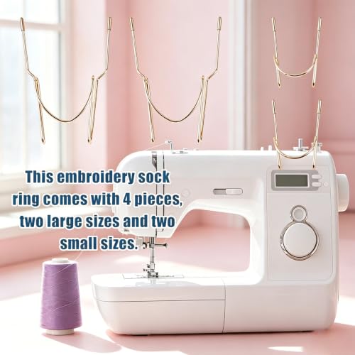 4PCS Easy Sock Aids Hooping Station Replacement for Embroidery Machine 2*Adults and 2*Kids - style: 4PC *Gold