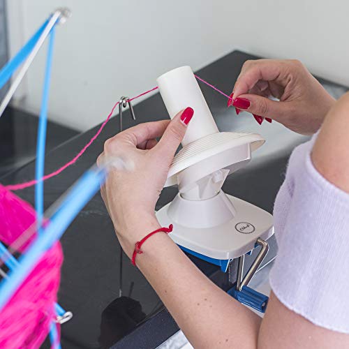 Olikraft Yarn Winder and Yarn Swift Set and Crochet Bag Organizer – Hand-Operated Yarn Ball Winder with Skein Holder and Water-Resistant Yarn Storage Bag for Crocheting & Knitting Supplies