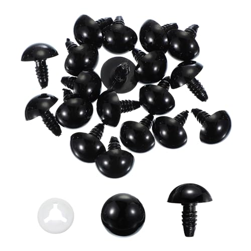 PATIKIL 16mm Safety Eyes, 40 Pcs Plastic Craft Eyes with Protective Film Safety Eyes with Washers for Stuffed Animals Crochet Toys Dolls DIY Craft Making, Black - size: 16mm