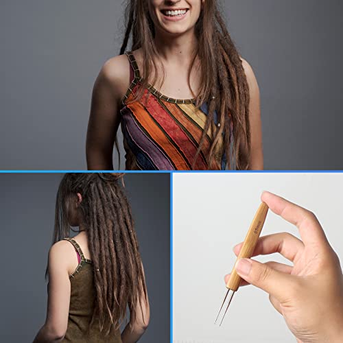6PCS Dreadlock Crochet Needle for Dreadlocks 0.5mm, Durable Dreadlock Crochet Hooks for Hair with Interlocking Tool, Excellent for Maintaining Real Dread Loc - size: 0.5 mm