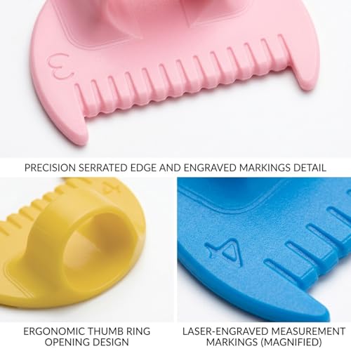 6 Pcs Edge Stitch Lock & Sewing Templates Gauge Set (3mm/4mm), Seam Guide Ruler for Precise Stitching, Quilting, Hemming & DIY Sewing Projects