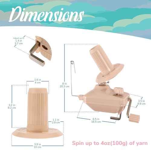 BambooMN JubileeYarn Yarn Ball Winder Plastic - Khaki - 2 Units - color: Khaki Winder, size: 2 Units