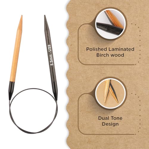 Knitter’s Pride Day & Nite Fixed Circular Needle 16""(40cm) - US 9 (5.5mm) - size: 5.50mm