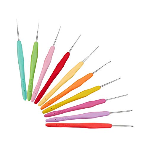Lewhoo 15 Crochet Thread Balls & 10 Lace Crochet Hooks, 100% Cotton Thread | Crochet Kit with Storage Bag ＆ 2 Tatting Shutters Tools - color: Multicolor