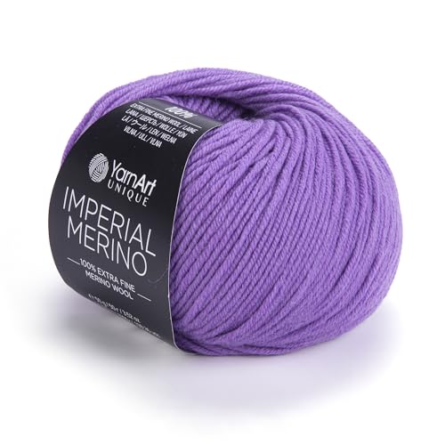 YarnArt Unique Imperial Merino Yarn - 100% Extra Fine Merino Wool, Luxurious Soft Yarn for Knitting, Crocheting, Baby Clothes, Scarves, Sweaters, 1.76 oz/50g, 109 yds (3321) - color: 3321