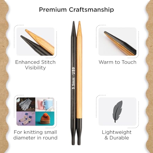 Knitter’s Pride Day & Nite Interchangeable Needle 5""(13cm) - US 9 (5.5mm) - size: 5.50mm