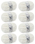 Cozyful Chunky Yarn for Hand Knitting, #9 Thick Jumbo Big Chunky Yarn for Crocheting, Super Chunky Knit Blanket Yarns, Large Chunky Chenille Yarns, 8 Pack (30 yds 8 oz Each Skein), Cream - color: Cream