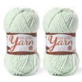 2 Pack Fluffy Velvet Yarn for Crocheting，Baby Blanket Yarn for Crocheting Soft，100g(131yds) Amigurumi Yarns，Plush Chenille Crochet Yarns，Puzzle Yarn for Crochet Weaving Craft(2 Fruit Green) - color: 2 Fruit Green