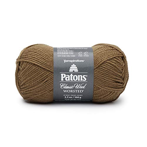 Patons Classic Wool Yarn, Brown Mustard - color: Brown Mustard, size: 3.5 oz, 210 yds